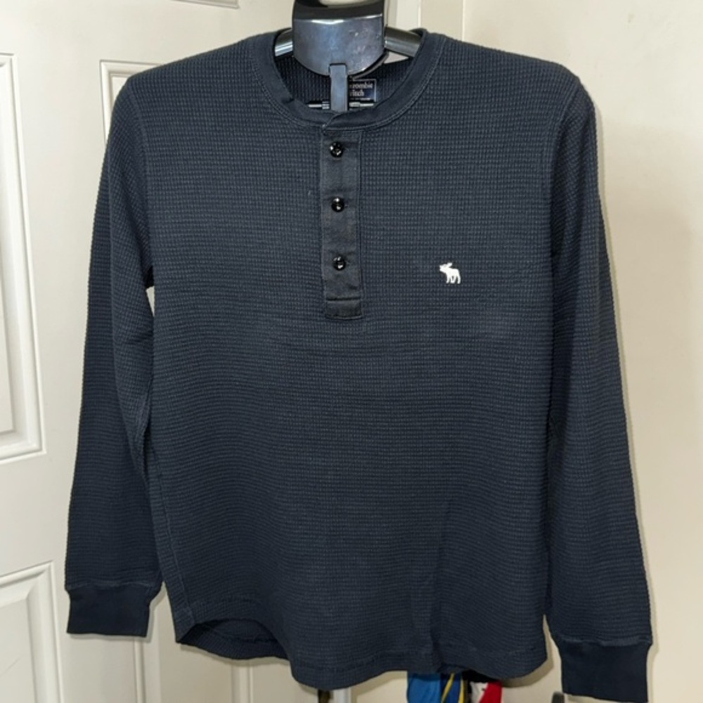 Abercrombie & Fitch Shirt I Men’s I Waffle Henley I Icon Logo Size S